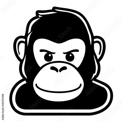 Gorilla face vector icon