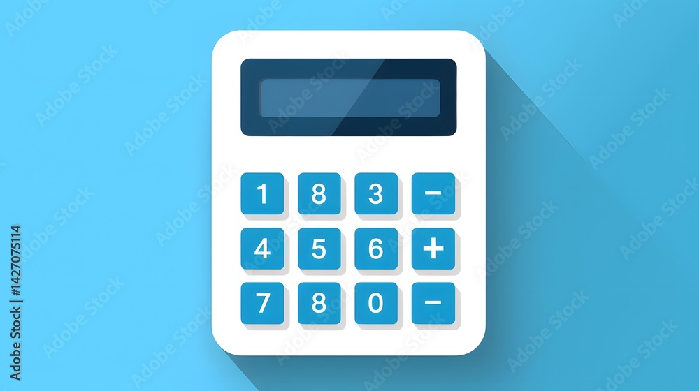 Professional Calculator Vector Toolbar Icon for Efficient Software Design Professional Calculator Vector Toolbar Icon for Efficient Software Design