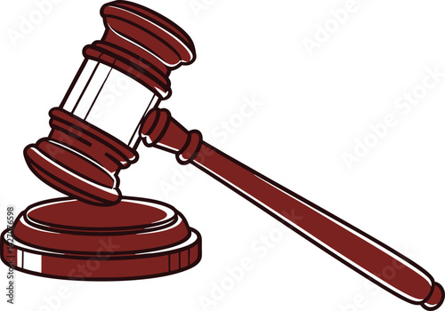 wooden gavel judicial hammer law symbol 3d render 