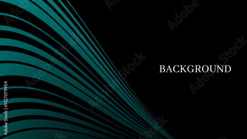 Red and teal abstract background with wavy stripes, dynamic curve shapes	