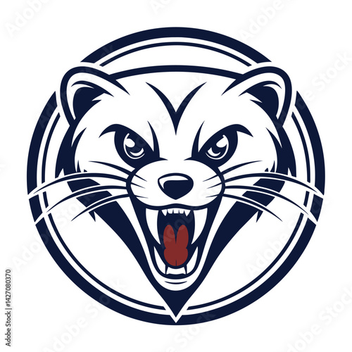 Angry weasel head logo