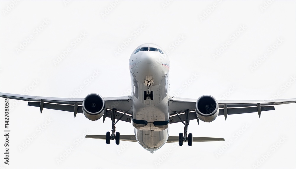 Obraz premium the airplane is taking off or landing on white background air palane