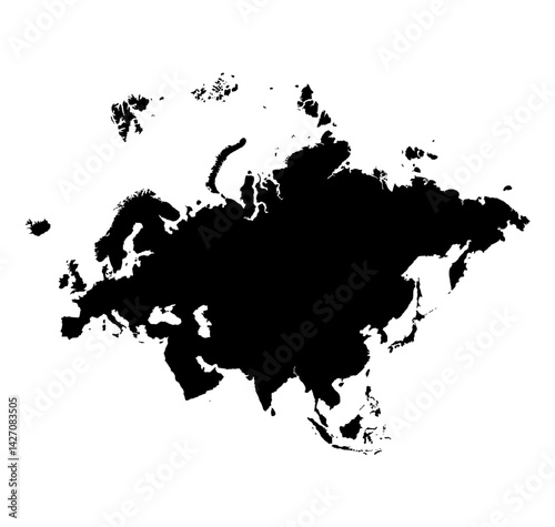 Eurasia Map Map png and vector. Map of Eurasia Map transparent background