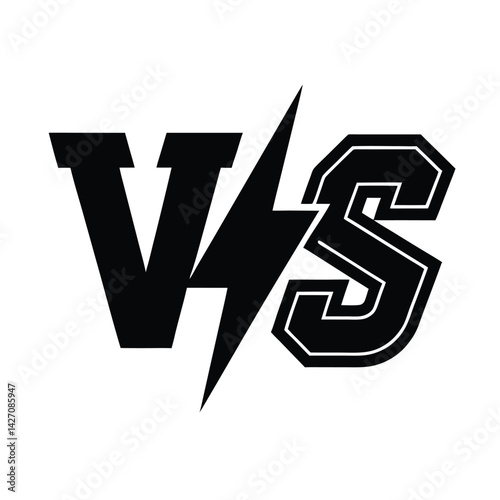 Bold VS Vector Symbolizing Competition