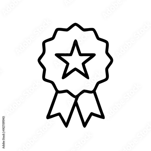 Award Trophy Outline Vector – Achievement and Success Line Icon