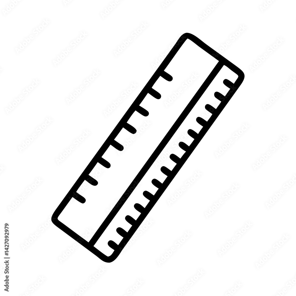 Ruler design for educational purposes in black and white Ruler design for educational purposes in black and white