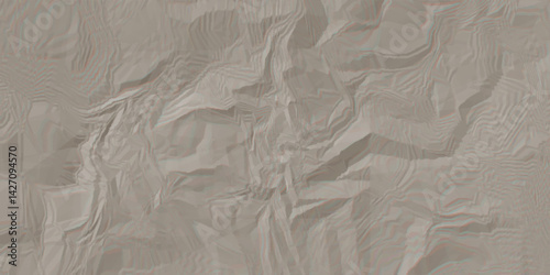 Abstract Crumpled Foil Texture Soft. Recycled packaging, horizontal kraft page texture, wrapping paperboard.