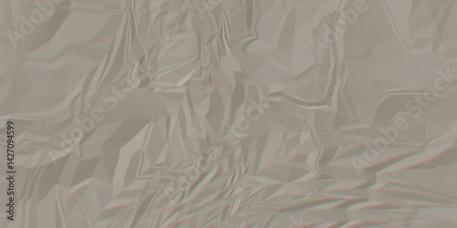 Abstract Crumpled Foil Texture Soft. Recycled packaging, horizontal kraft page texture, wrapping paperboard.