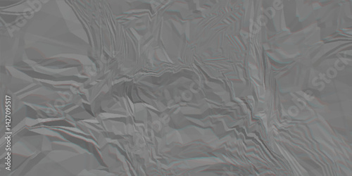 Abstract Crumpled Foil Texture. Abstract Grey Background