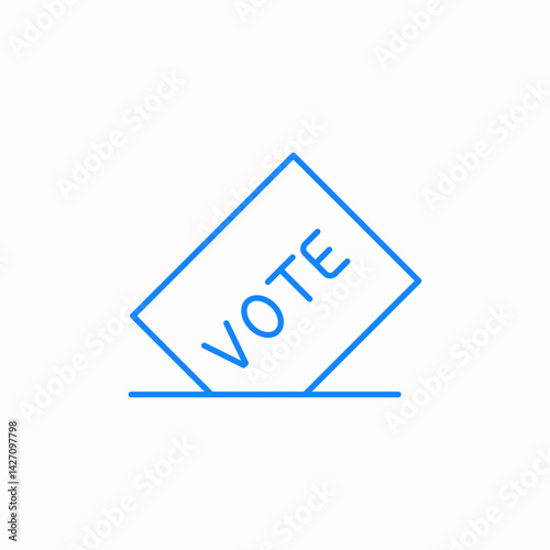 vote card icon sign vector