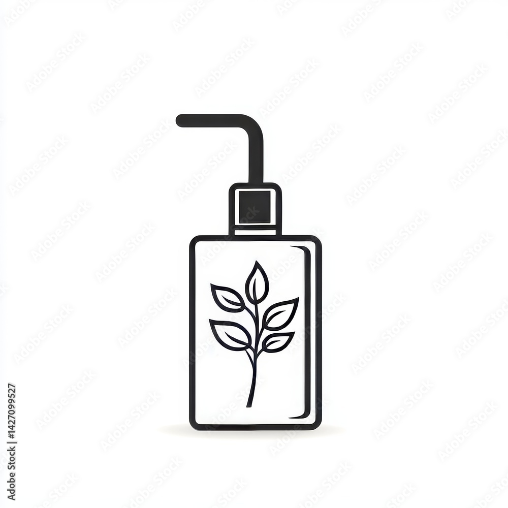 A minimalist icon of a seed package is set against a white background, incorporating copy space A minimalist icon of a seed package is set against a white background, incorporating copy space