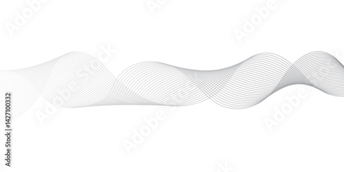 Abstract white futuristic blend waves technology dynamic lines. Modern gradient flowing wave lines glowing moving lines, Technology flow grid blend curve wave line digital isolated energy,