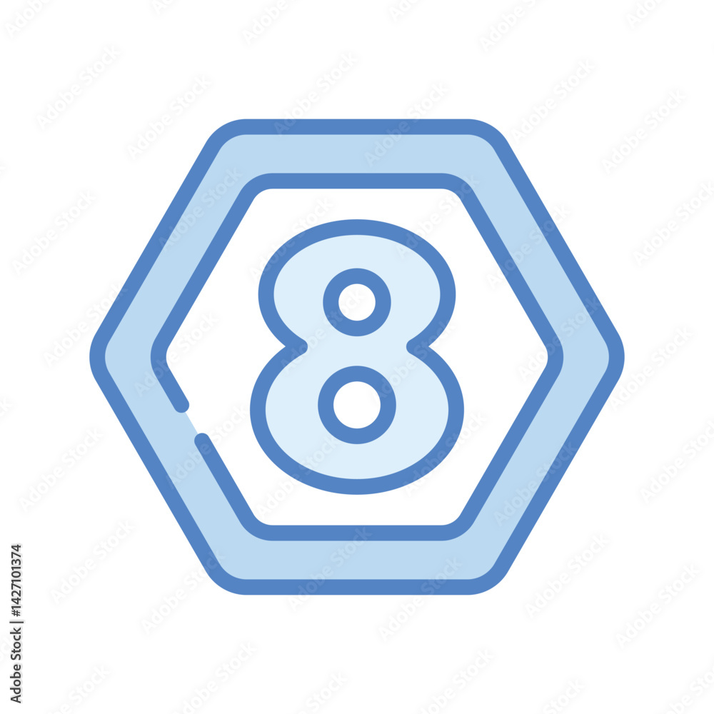 Number 8 Icon vector stock illustration Number 8 Icon vector stock illustration