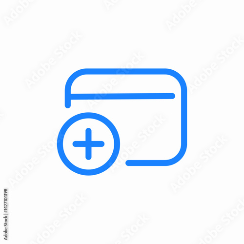 add card icon sign vector