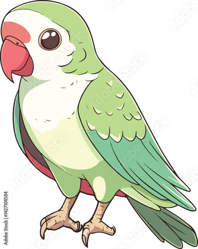 Parrot Vector Illustration on Transparent Background