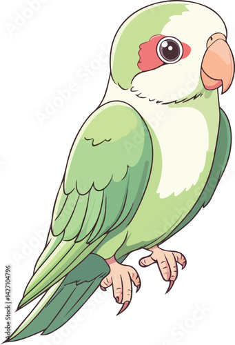 Parrot Vector Illustration on Transparent Background
