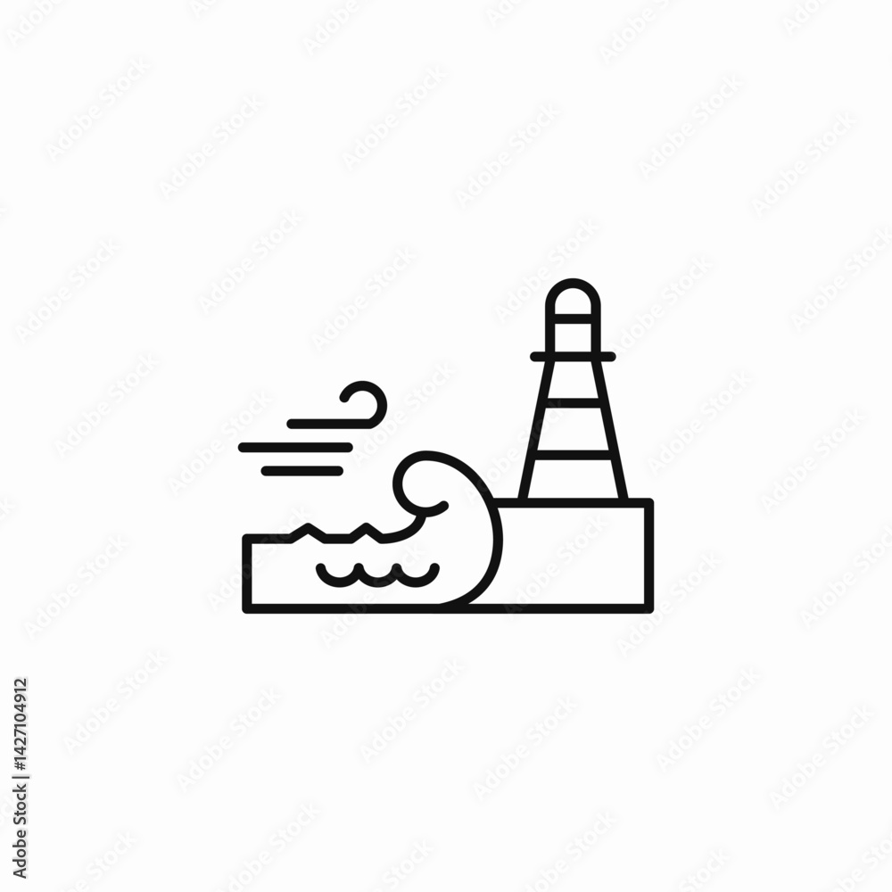 coastal lighthouse icon sign vector coastal lighthouse icon sign vector