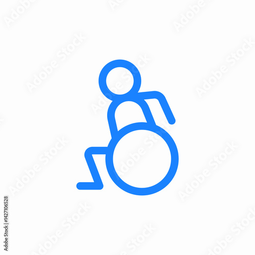 person wheelchair icon sign vector