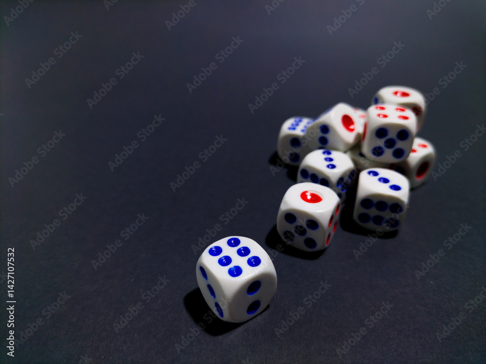 dice on dark background dice on dark background