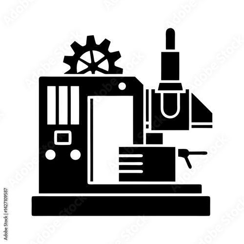 CNC Machine silhouette vector