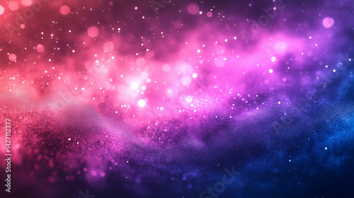 Vibrant cosmic dance of colors swirling together in a mesmerizing blend of pink, purple, and blue hues on a starry night