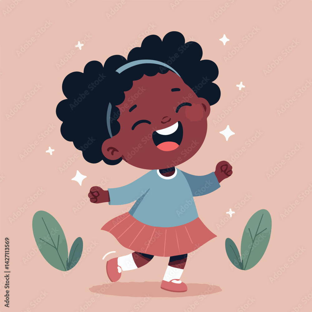 happy laughing little child vector happy laughing little child vector