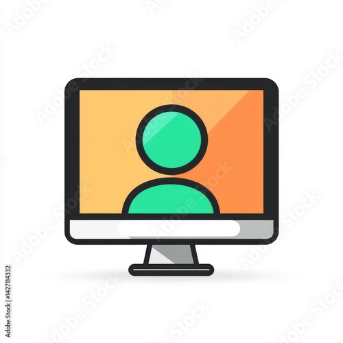 Digital representation of a user on computer screens through profile icons for online services and social media