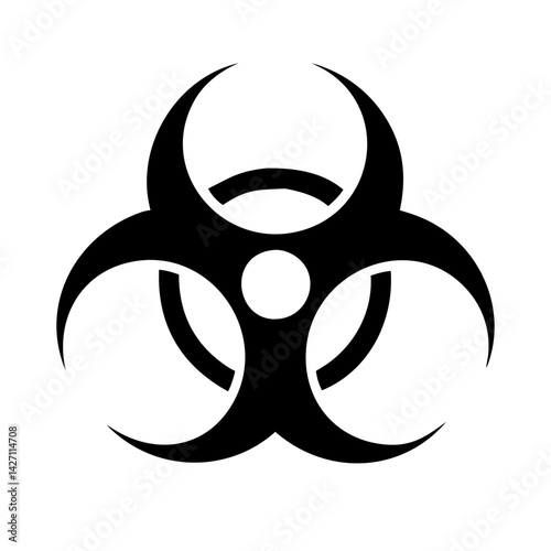 biohazard symbol icon, biohazard symbol silhouette vector illustration-simple silhouette illustration of biohazard symbol,biohazard symbol vector