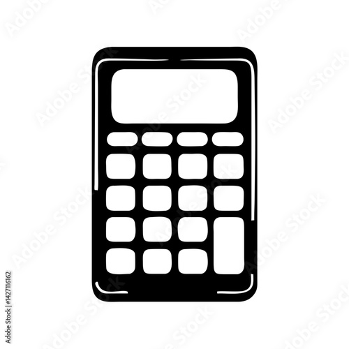 calculator icon, calculator silhouette vector illustration-simple silhouette illustration of calculator,calculator vector