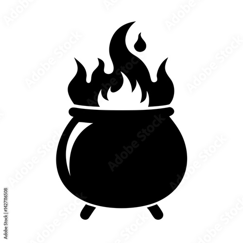 cauldron icon, cauldron silhouette vector illustration-simple silhouette illustration of cauldron,cauldron vector