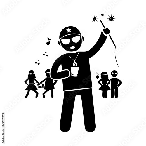 club bouncer icon, club bouncer silhouette vector illustration-simple silhouette illustration of club bouncer,club bouncer vector