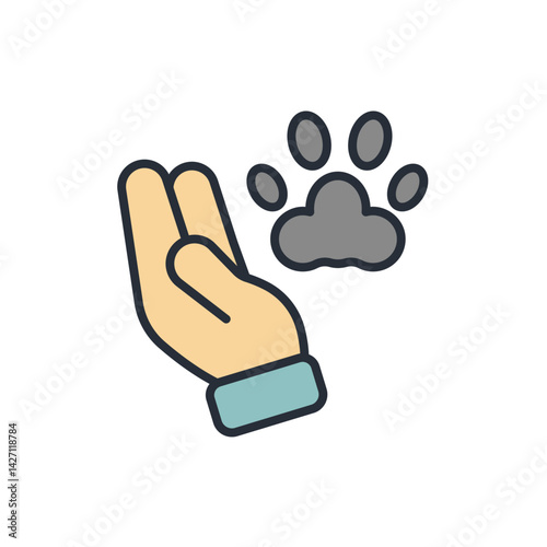 pet icon collection .design style with background