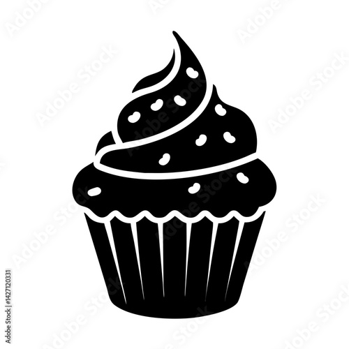 cupcake icon, cupcake silhouette vector illustration-simple silhouette illustration of cupcake,cupcake vector