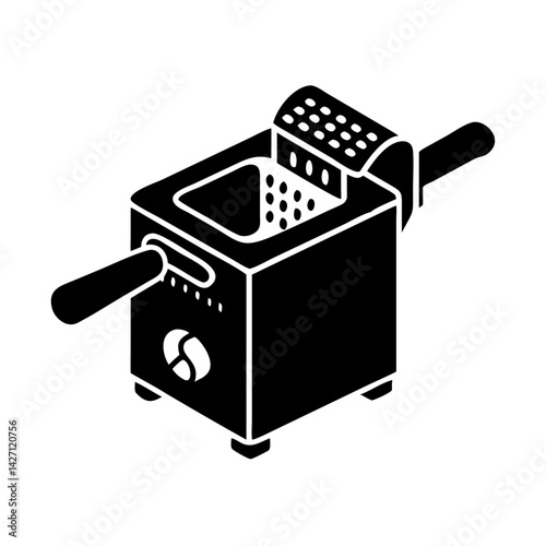deep fryer icon, deep fryer silhouette vector illustration-simple silhouette illustration of deep fryer,deep fryer vector
