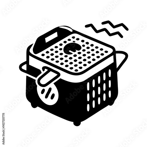 deep fryer icon, deep fryer silhouette vector illustration-simple silhouette illustration of deep fryer,deep fryer vector