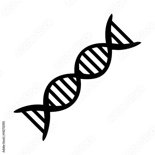 dna strand icon, dna strand silhouette vector illustration-simple silhouette illustration of dna strand,dna strand vector