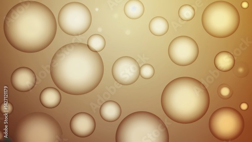 Obraz na płótnie Bubbles with light refracting through them, creating a fizzy effect reminiscent of underwater sunbeams. w salonie