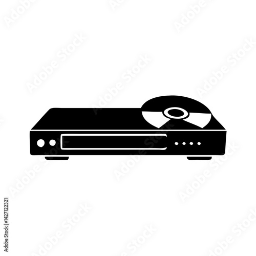 dvd player icon, dvd player silhouette vector illustration-simple silhouette illustration of dvd player,dvd player vector