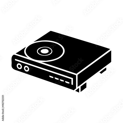 dvd player icon, dvd player silhouette vector illustration-simple silhouette illustration of dvd player,dvd player vector