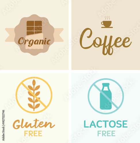 Lactose free, gluten free, food intolerance free, wheat free, vegan. Dairy free, plant milk, fitness, nutrition, health, healthy living, label. Drink, food, chocolate, coffee