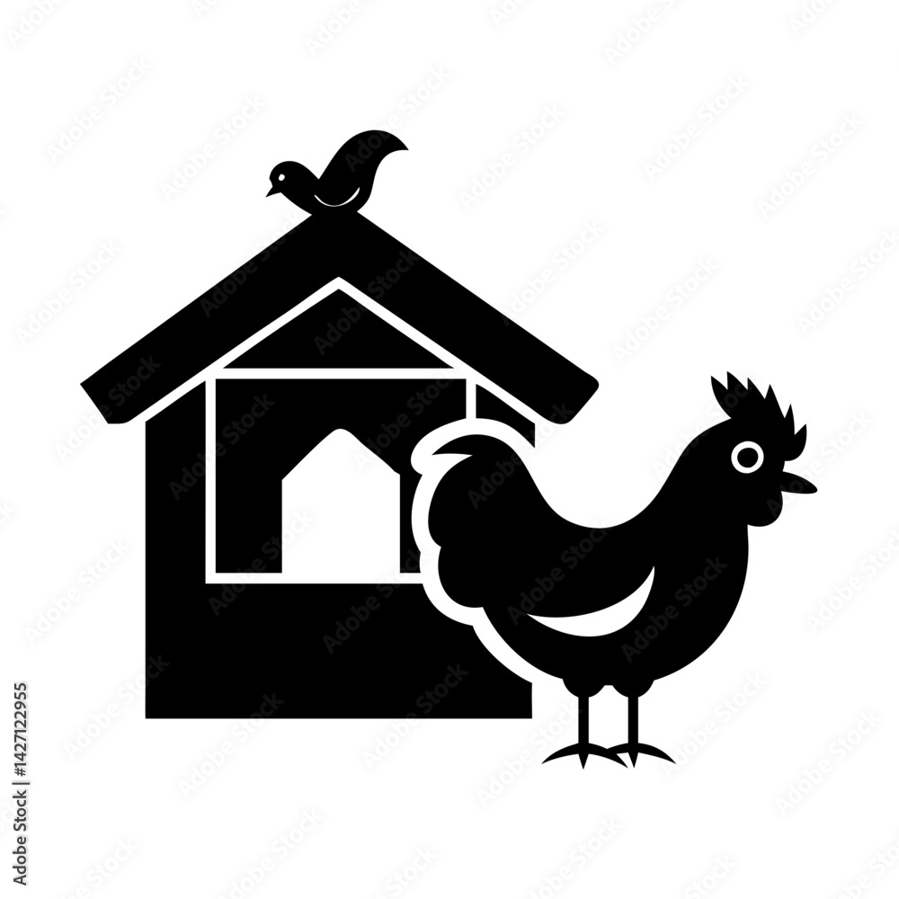 Fototapeta premium fence icon, fence silhouette vector illustration-simple silhouette illustration of fence,fence vector
