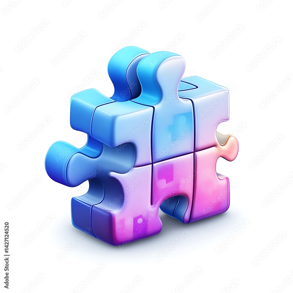 A three dimensional puzzle consisting of four connected pieces A three dimensional puzzle consisting of four connected pieces
