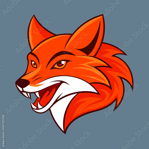 Fox Illustration: This illustration features a vibrant fox, showcasing its playful yet intelligent nature. The artwork is crafted in a colorful, cartoon-like style.