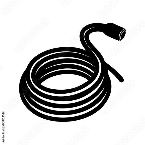 garden hose icon, garden hose silhouette vector illustration-simple silhouette illustration of garden hose,garden hose vector