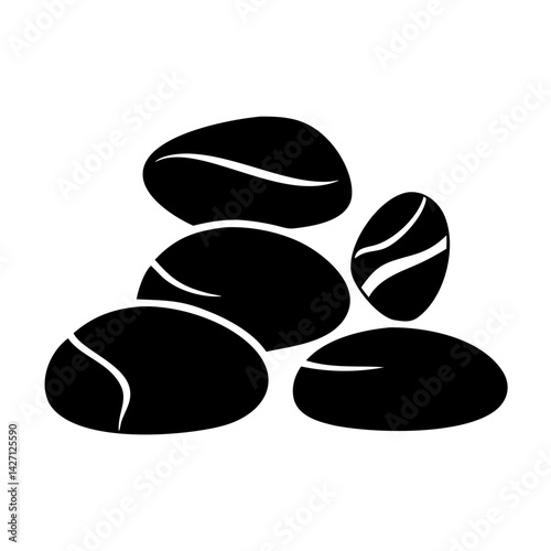 garden stones icon, garden stones silhouette vector illustration-simple silhouette illustration of garden stones,garden stones vector
