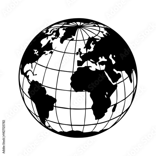 globe icon, globe silhouette vector illustration-simple silhouette illustration of globe,globe vector