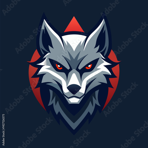 Mystical Wolf: The image presents a wolf's striking visage, rendered with a touch of mystique. Its piercing red eyes and alert expression suggest both intelligence and a deep connection to the wild.