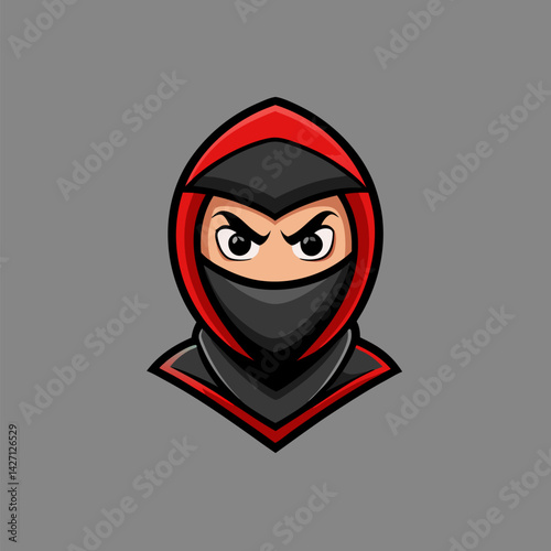 Mysterious Guardian: The masked assassin stands poised, cloaked in secrecy and readiness against a backdrop of subtle shadows. The epitome of silent power.