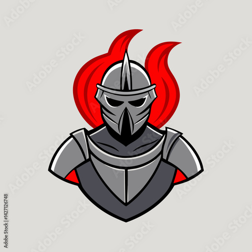 Shredder in Flames: A fierce warrior with a menacing expression, clad in armor and helmet,  is framed by a blazing inferno, an iconic representation of power and danger.