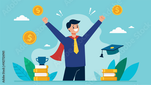 After years of deferred payments and mounting interest an individual shares their story of overcoming financial obstacles and finally repaying their. Vector illustration
